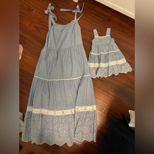 Shabby Chic Blue Ruffled Tiered Sundress